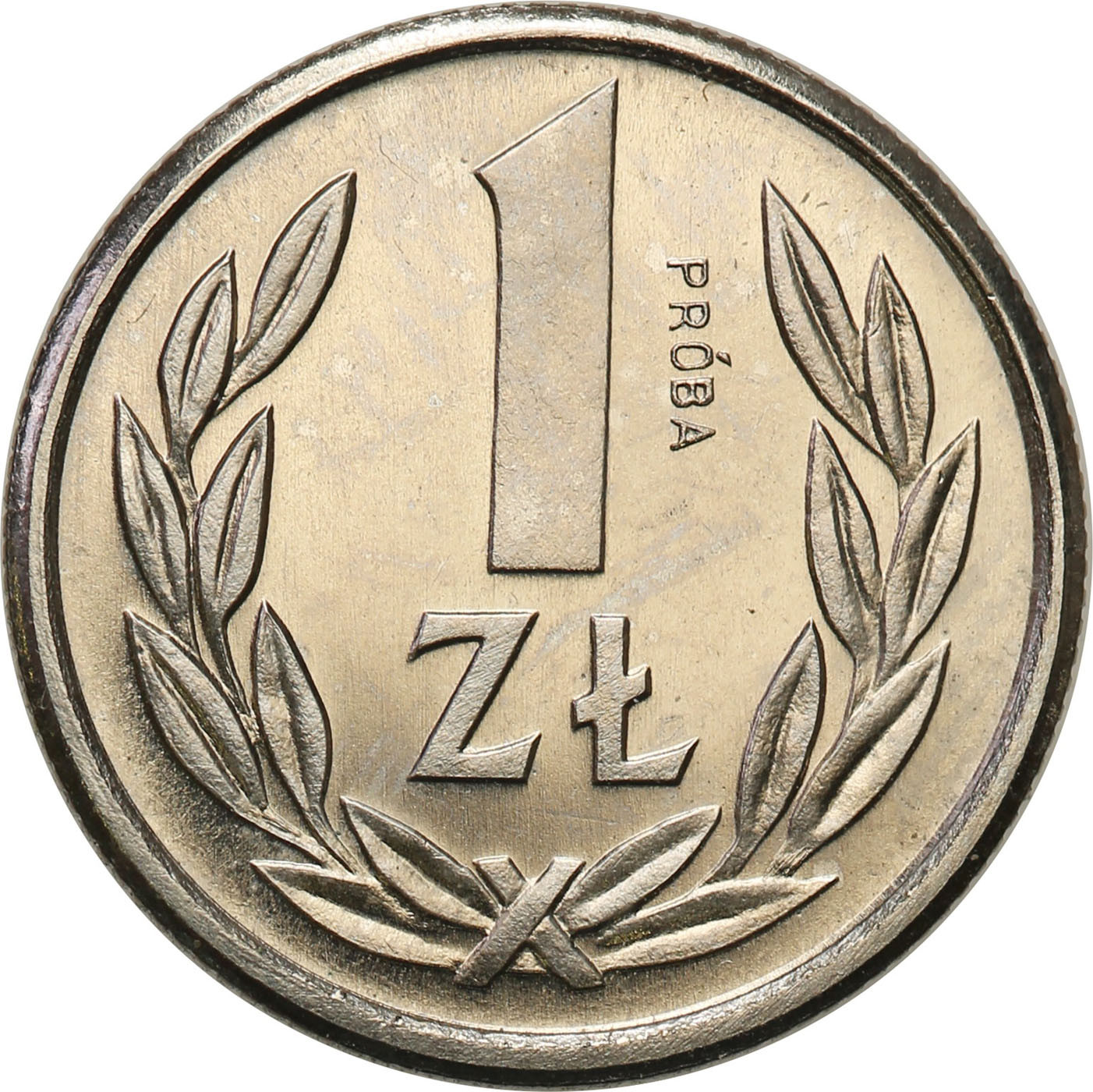 PRL. PRÓBA Nikiel 1 złoty 1989